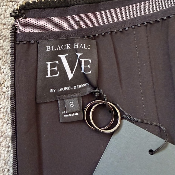 NWT Black Halo EVE Strapless Metallic Crochet Gold Dress SZ 8 Cocktail Holiday - Picture 6 of 17